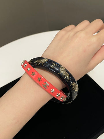 Chanel 17C Duo Bangle 
Blue/ Orange