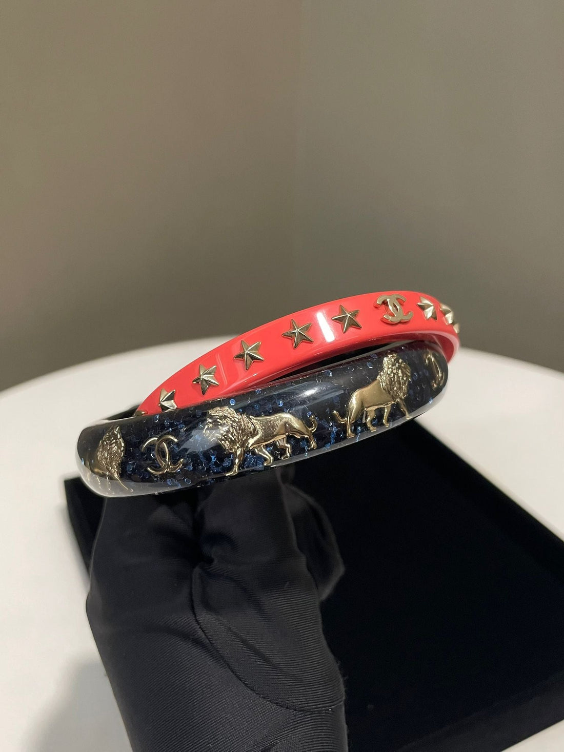 Chanel 17C Duo Bangle 
Blue/ Orange