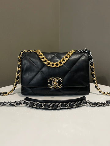 Chanel 19 Flap Bag Black Lambskin