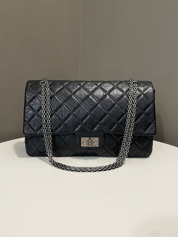 Chanel 2.55 227 Reissue Double Flap Black Age Calfskin