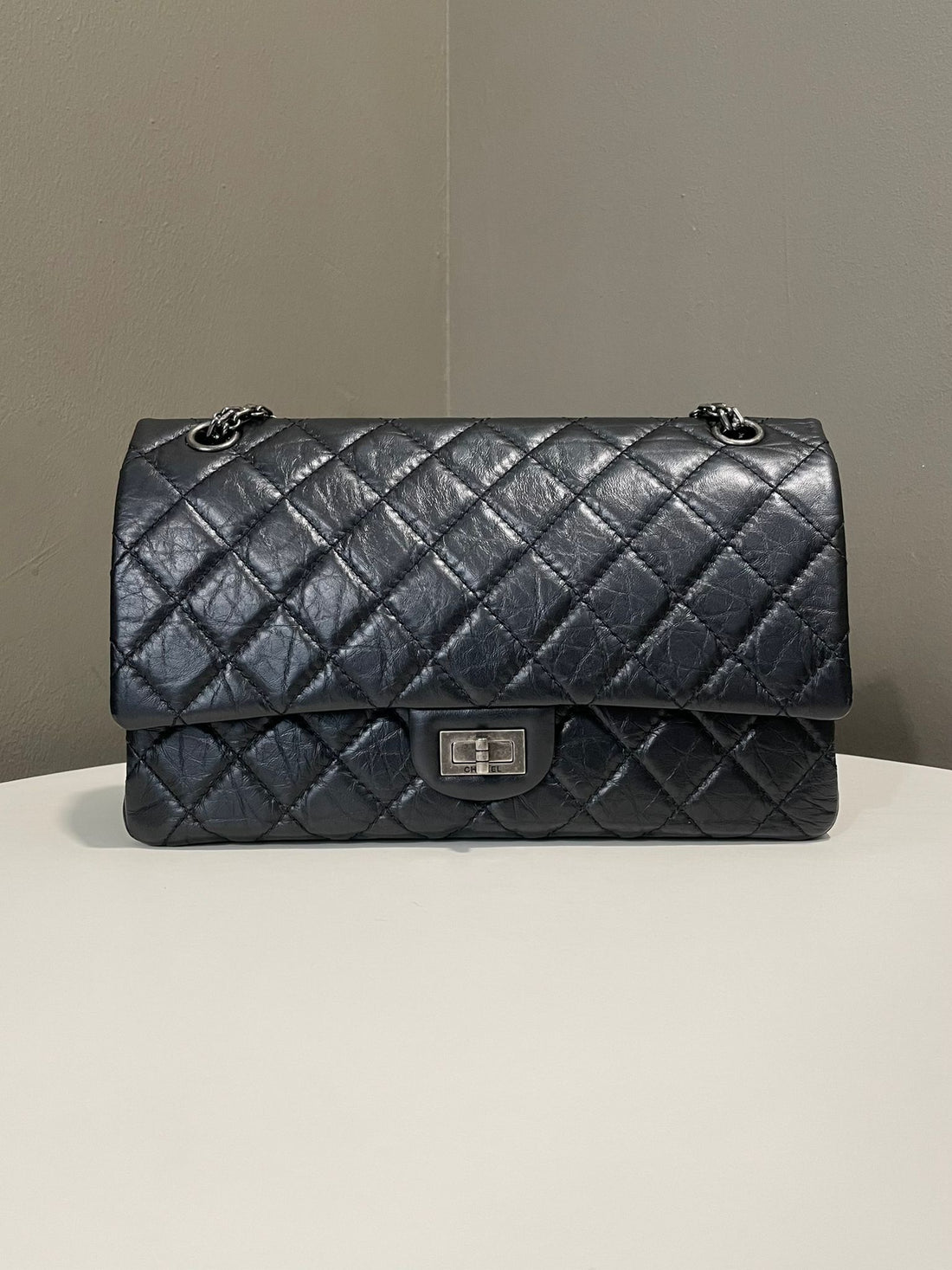 Chanel 2.55 226 Reissue Double Flap Black Age Calfskin