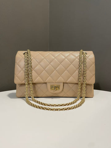 Chanel 2.55 Reissue Double Flap 226 Beige Caviar