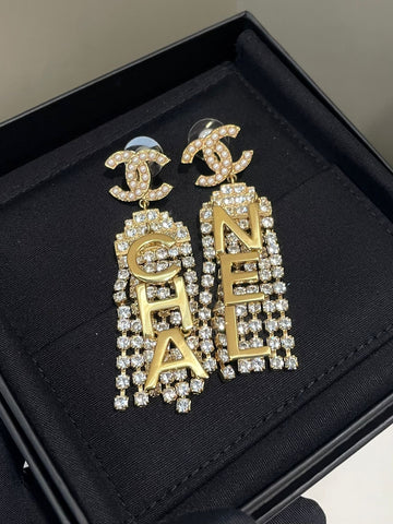 Chanel 20B CHA NEL Dangling Earrings