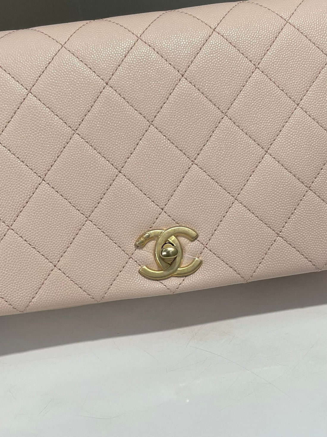 Chanel 20B Fashion Therapy Flap Nude Beige Caviar