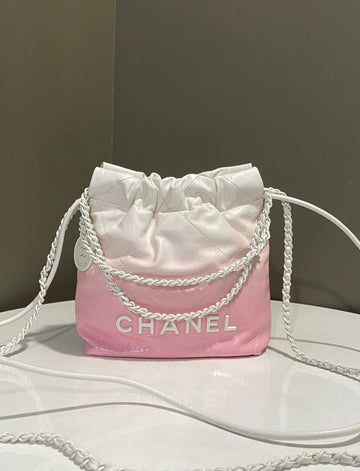 Chanel 22 Mini Pink White Ombre Calfskin