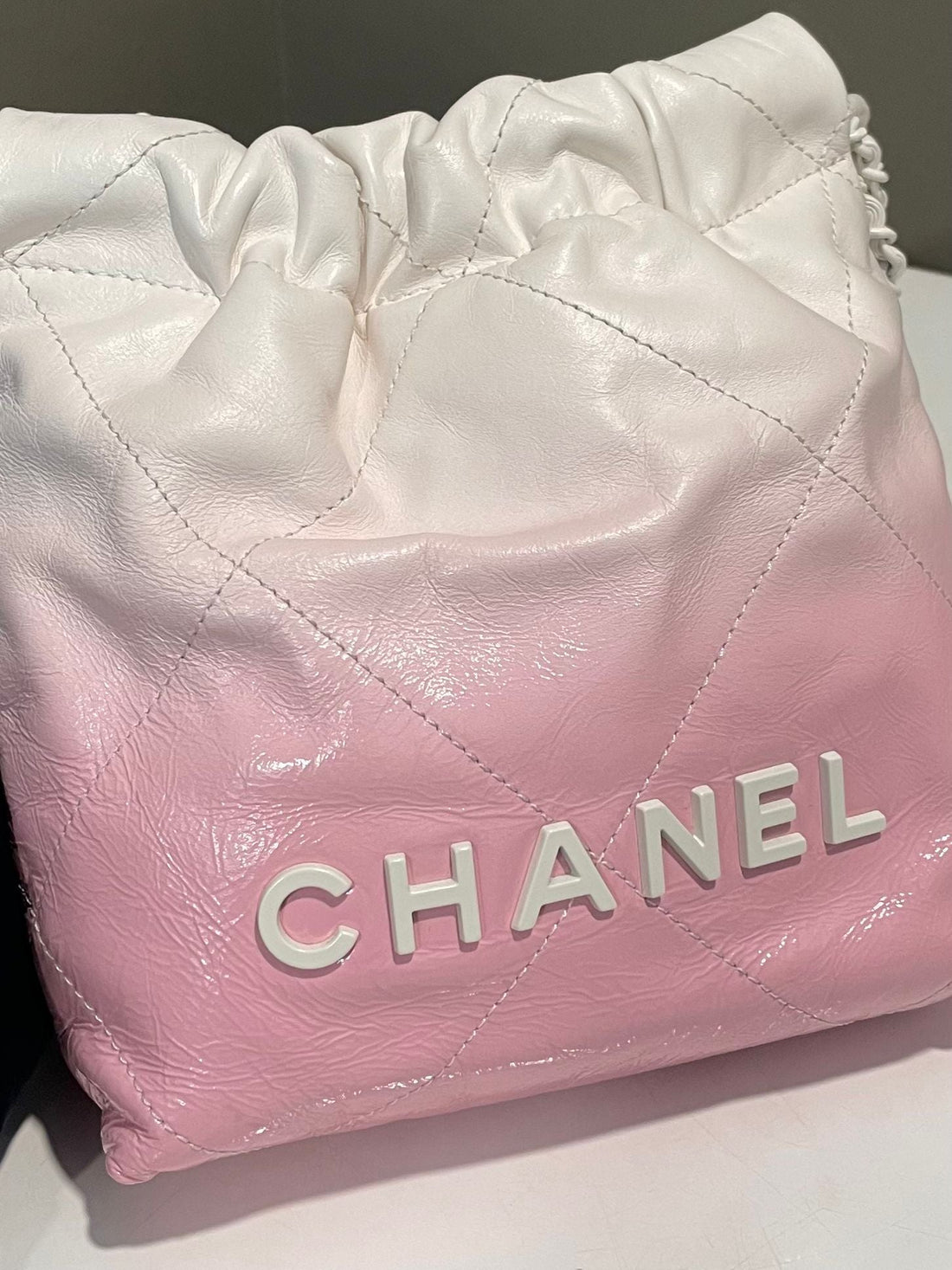 Chanel 22 Mini Pink White Ombre Calfskin