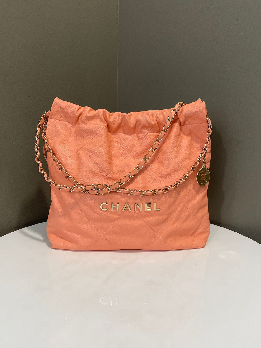 Chanel 22 Small Orange Clair Caviar