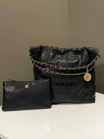 Chanel 22 Small So Black Caviar