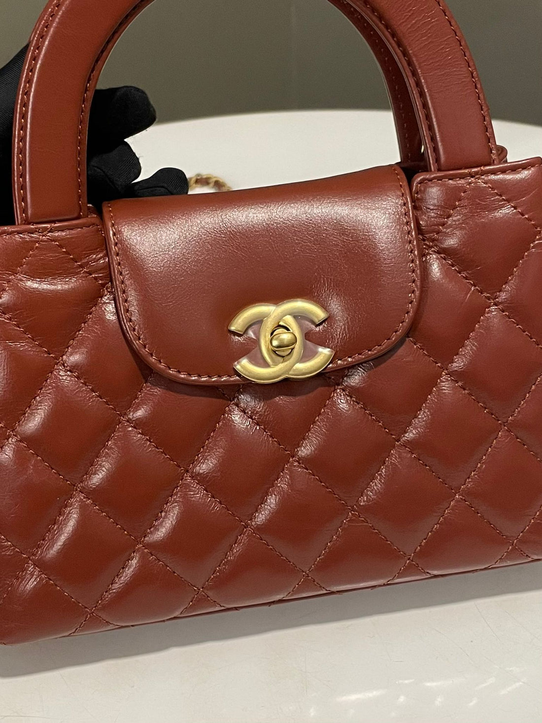 Chanel 24A Quilted Kelly Bag Brown Calfskin