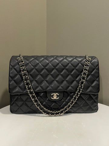 Chanel 24C Classic XXL Airline Flap  Black Caviar