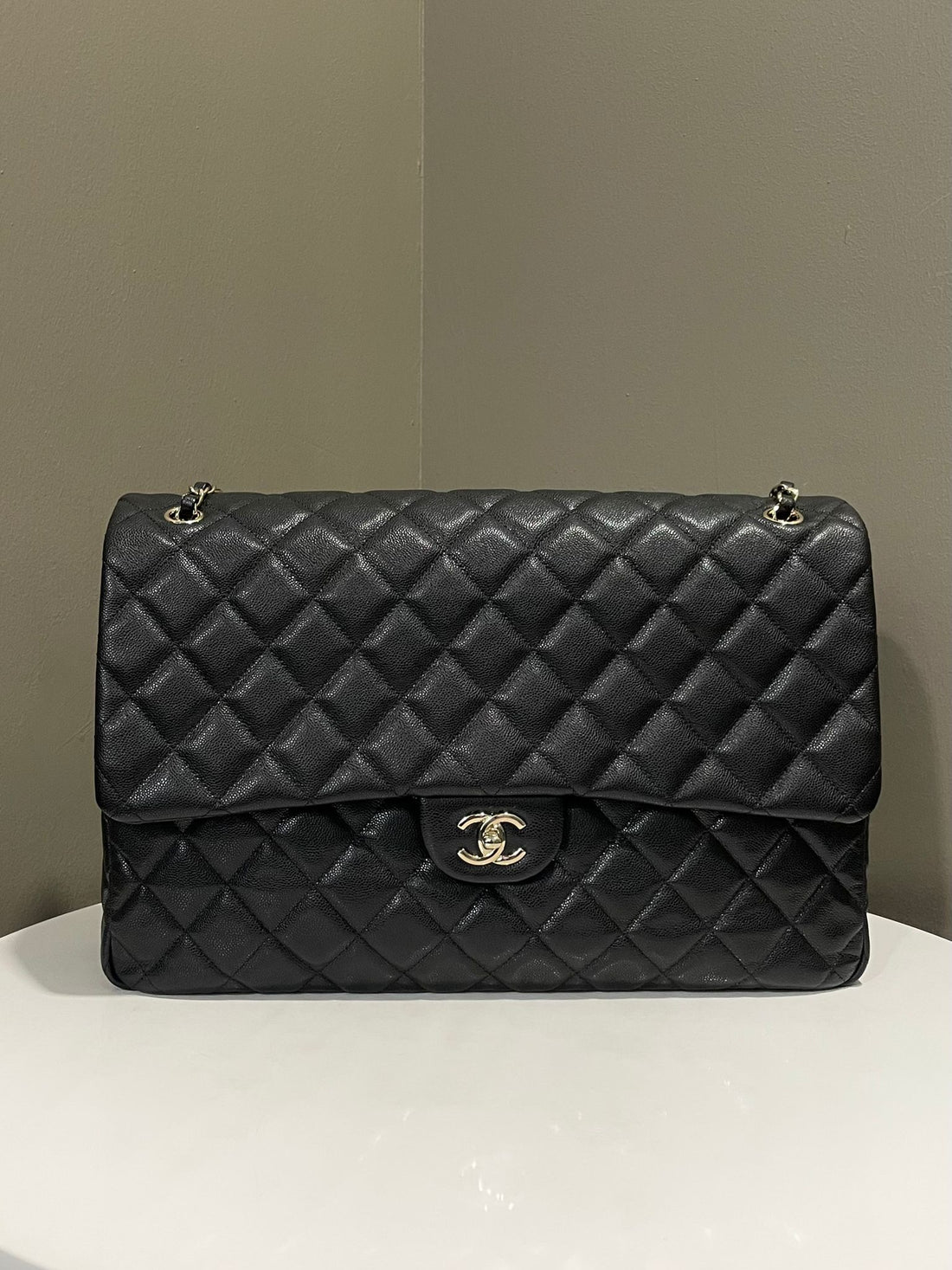 Chanel 24C Classic XXL Airline Flap  Black Caviar