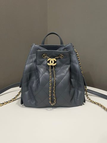 Chanel 25 Backpack  Dark Grey Caviar