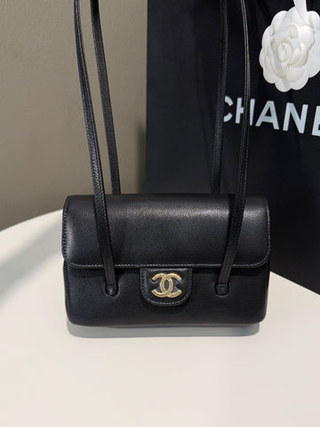 Chanel 26P Preppy Coco Flap Black Caviar