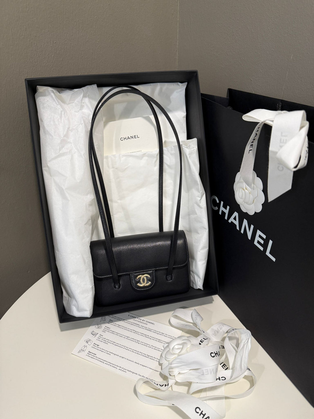 Chanel 26P Preppy Coco Flap Black Caviar