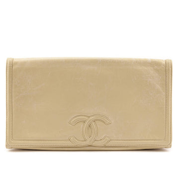 Chanel Beige Lambskin   CC Clutch