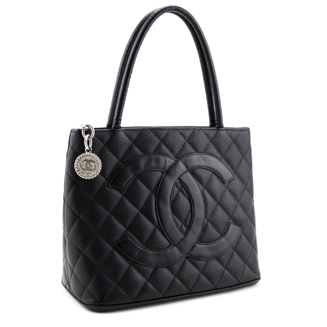 Chanel Black Caviar   Medallion Tote