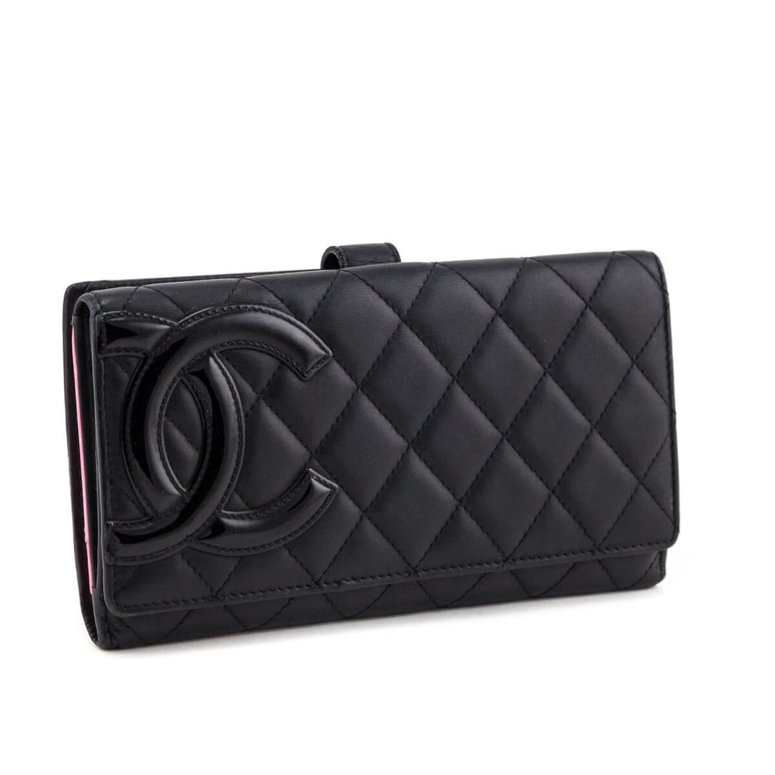 Chanel Black Quilted Calfskin Ligne Cambon Continental Wallet