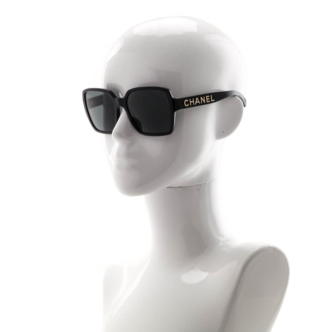 Chanel Black Square Tinted Sunglasses