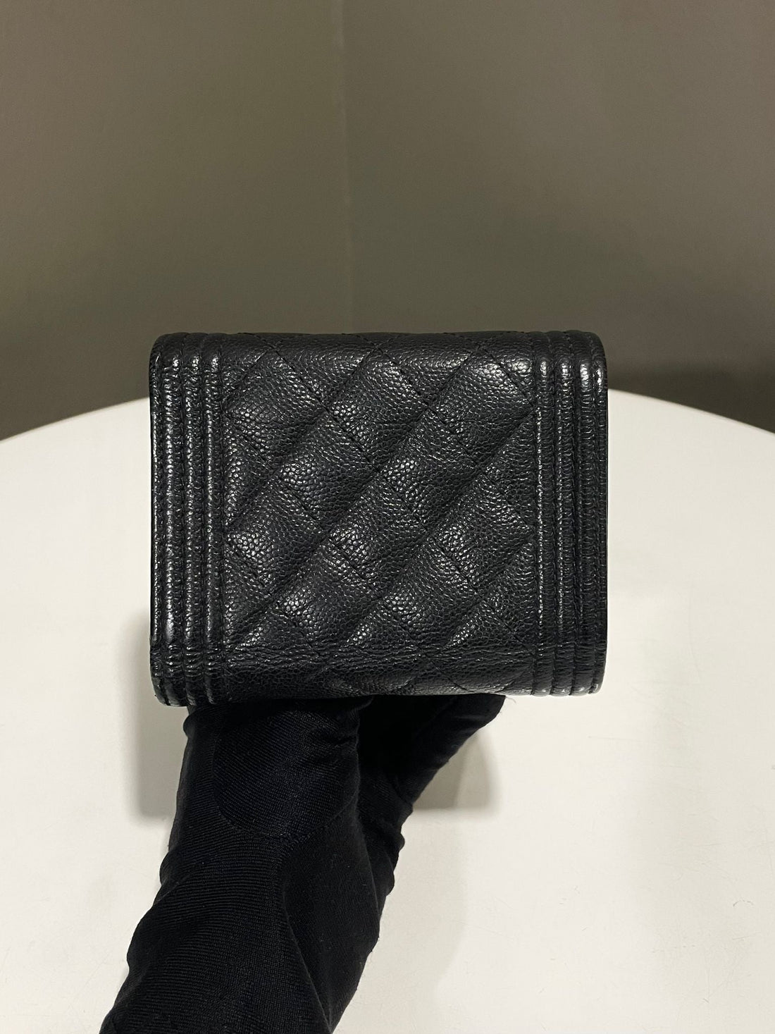 Chanel Boy Chanel Small Flap Wallet Black Caviar