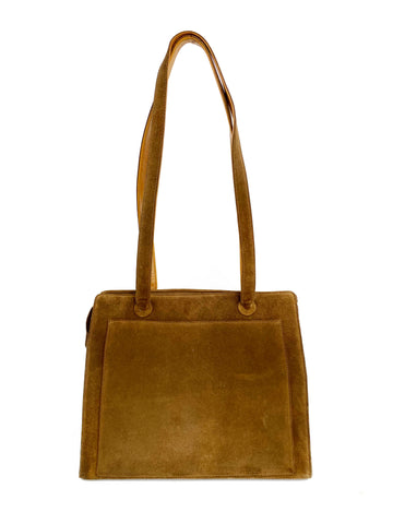 Chanel   Tan Brown Suede Bag