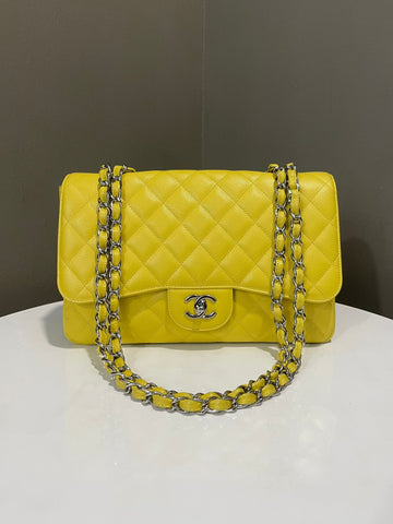 Chanel Classic Jumbo Single Flap  Yellow Caviar