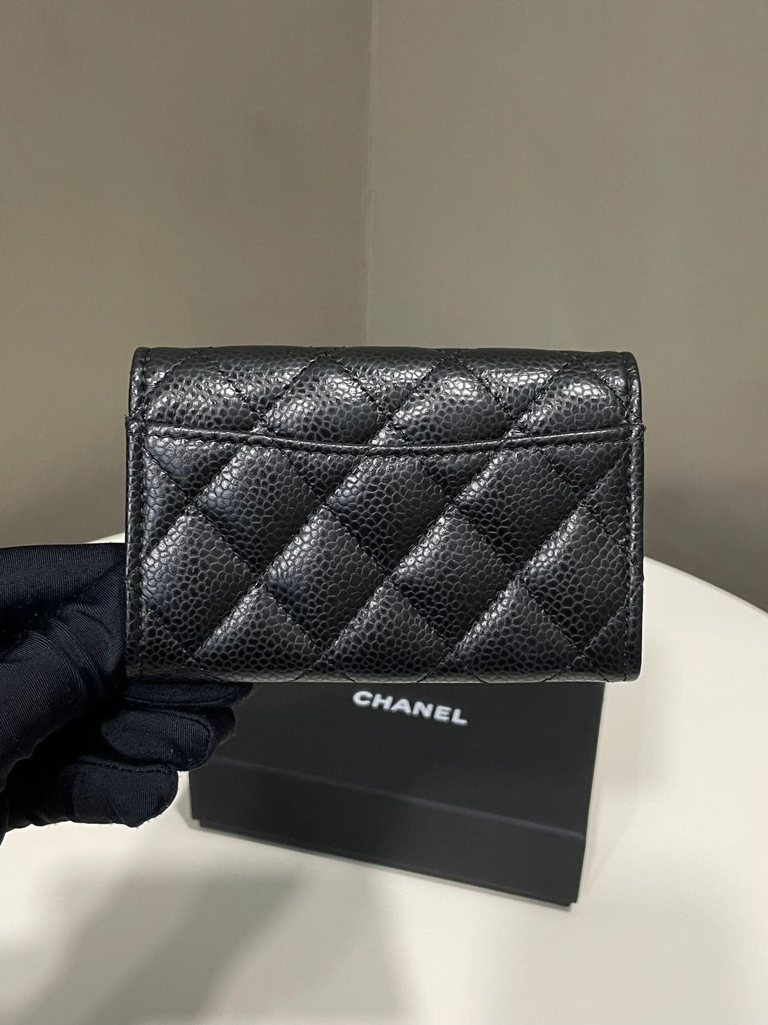 Chanel Classic Quilted Flap Card Holder Black Caviar