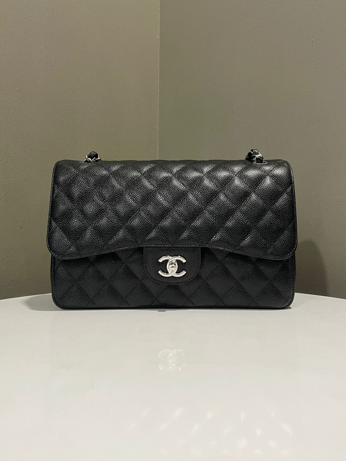 Chanel Classic Quilted Jumbo Double Flap Black Caviar