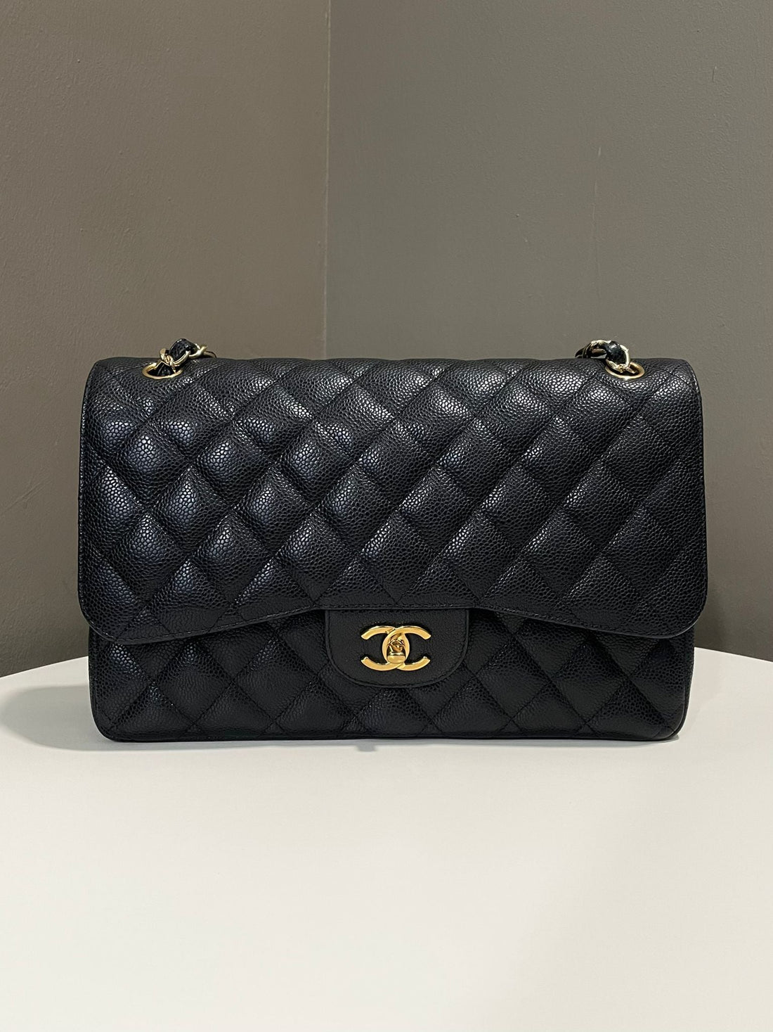 Chanel Classic Quilted Jumbo Double Flap Black Caviar