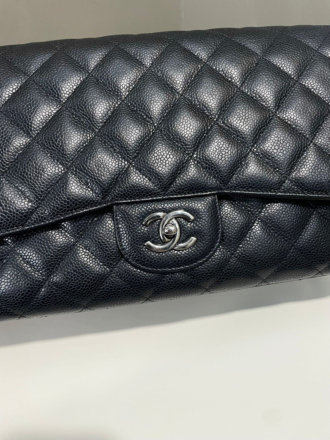 Chanel Classic Quilted Jumbo Single Flap Black Caviar