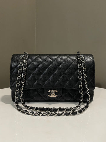 Chanel Classic Quilted Medium Double Flap Black Caviar