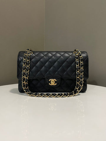 Chanel Classic Quilted Medium Double Flap Black Caviar