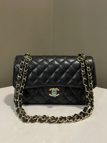 Chanel Classic Quilted Small Double Flap Black Caviar