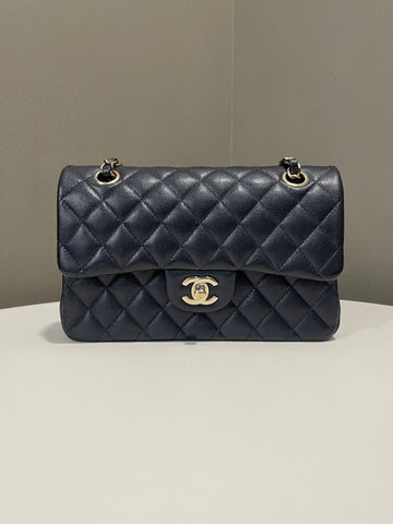 Chanel Classic Quilted Small Double Flap Midnight Navy Caviar