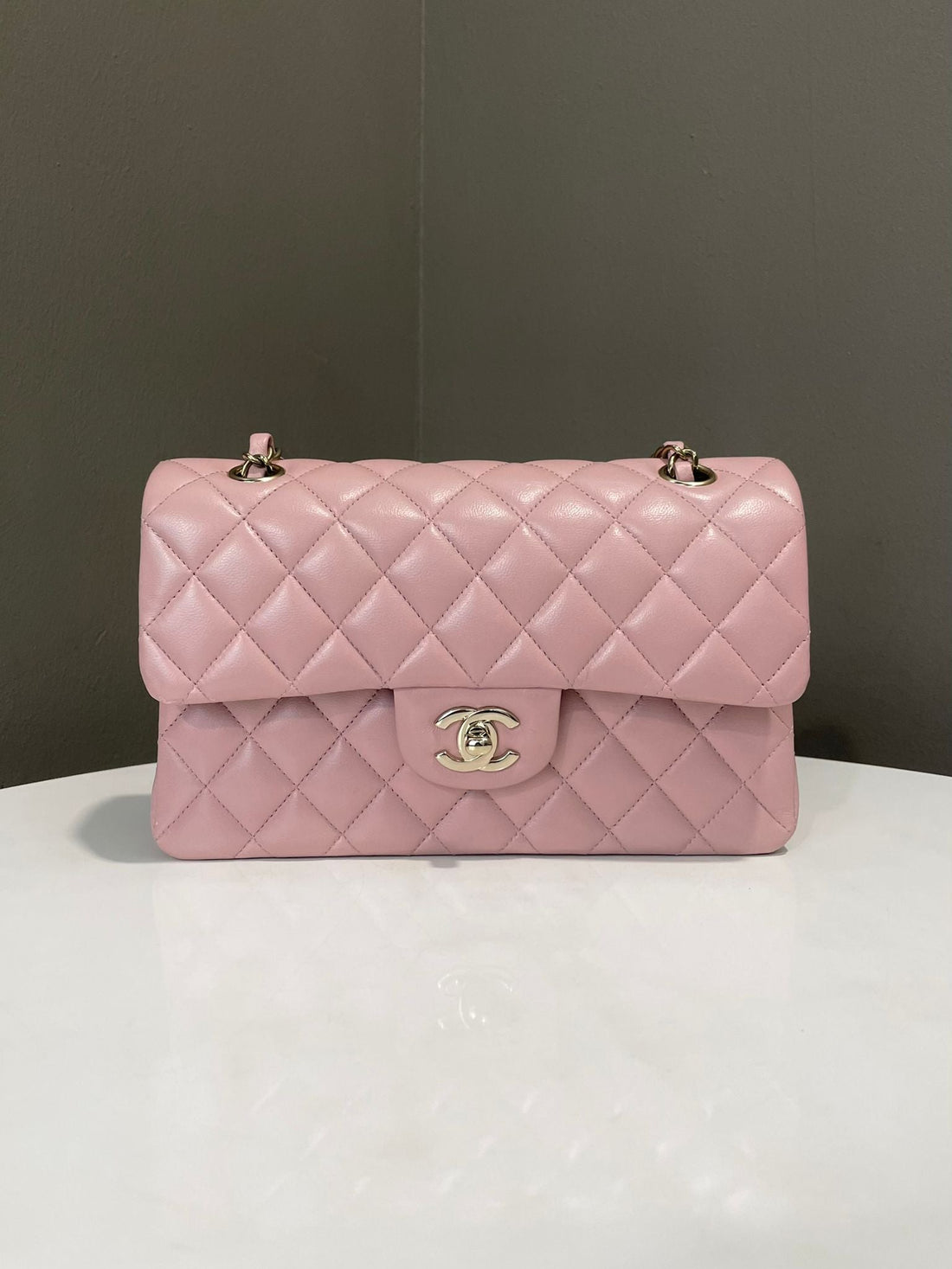 Chanel Classic Quilted Small Double Flap Pale Nude Pink Lambskin