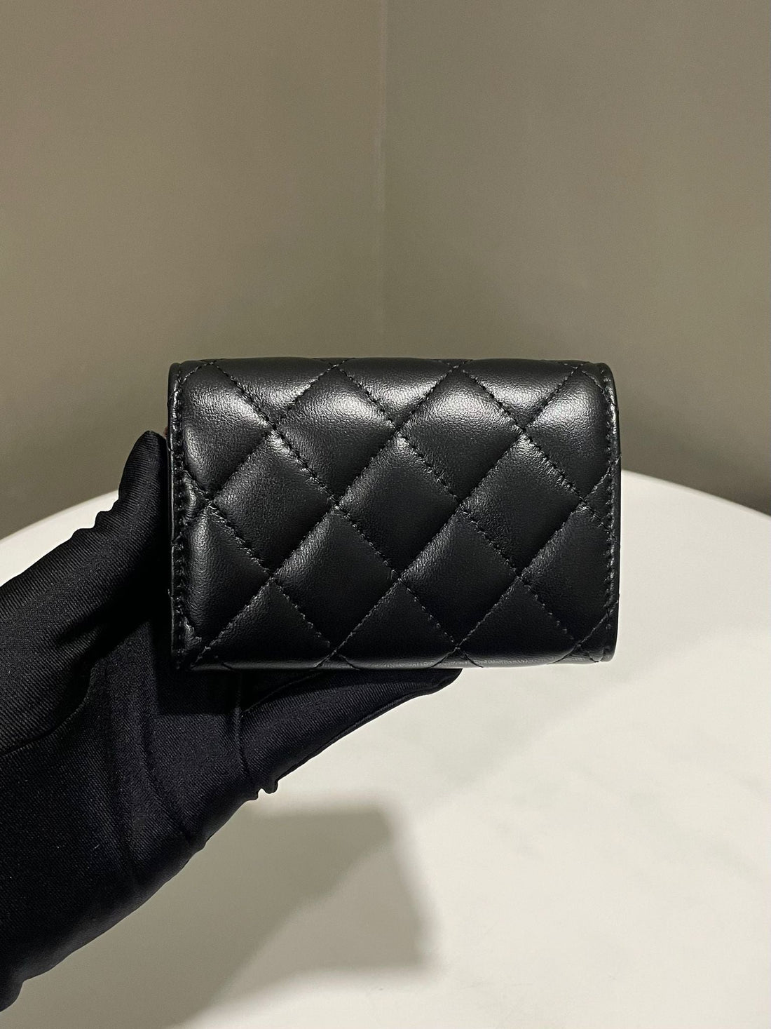 Chanel Classic Small Flap Wallet Black Lambskin