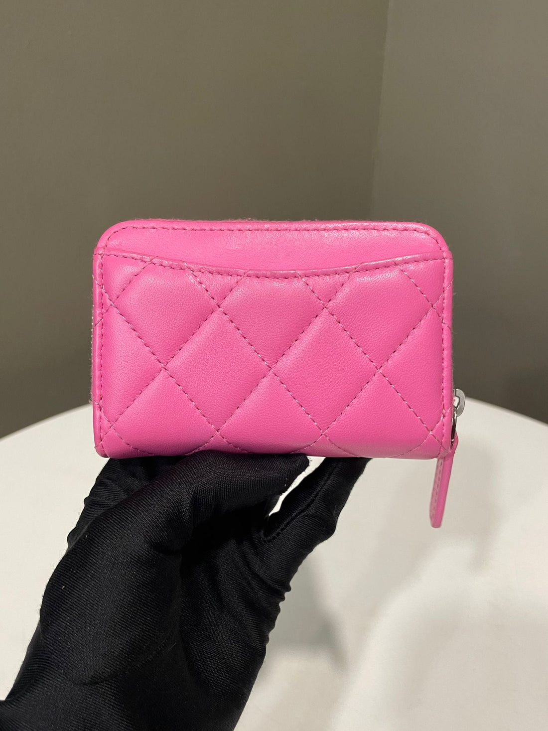 Chanel Classic Zipped Coin Purse Bubblegum Pink Lambskin