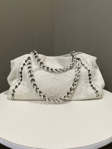Chanel Coco East West Modern Chain Tote Ivory Calfskin