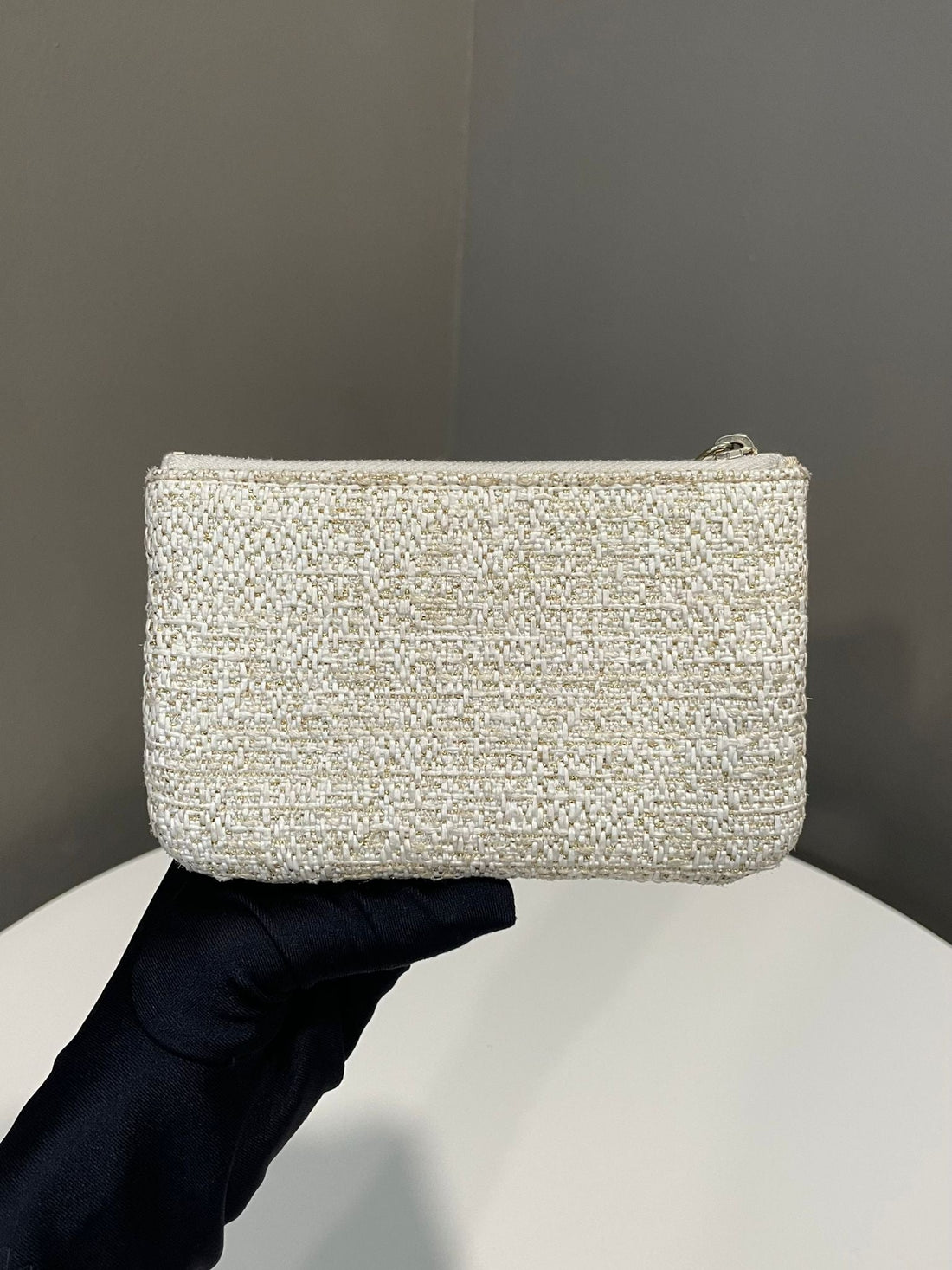 Chanel Deauville Mini OCase Gold Tweed