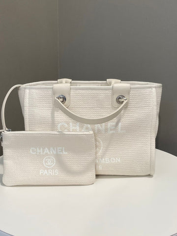 Chanel Deauville Tote Cream