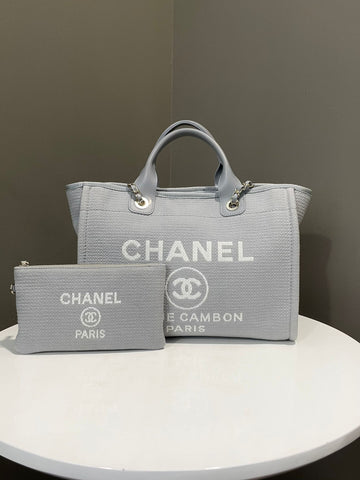 Chanel Deauville Tote Grey