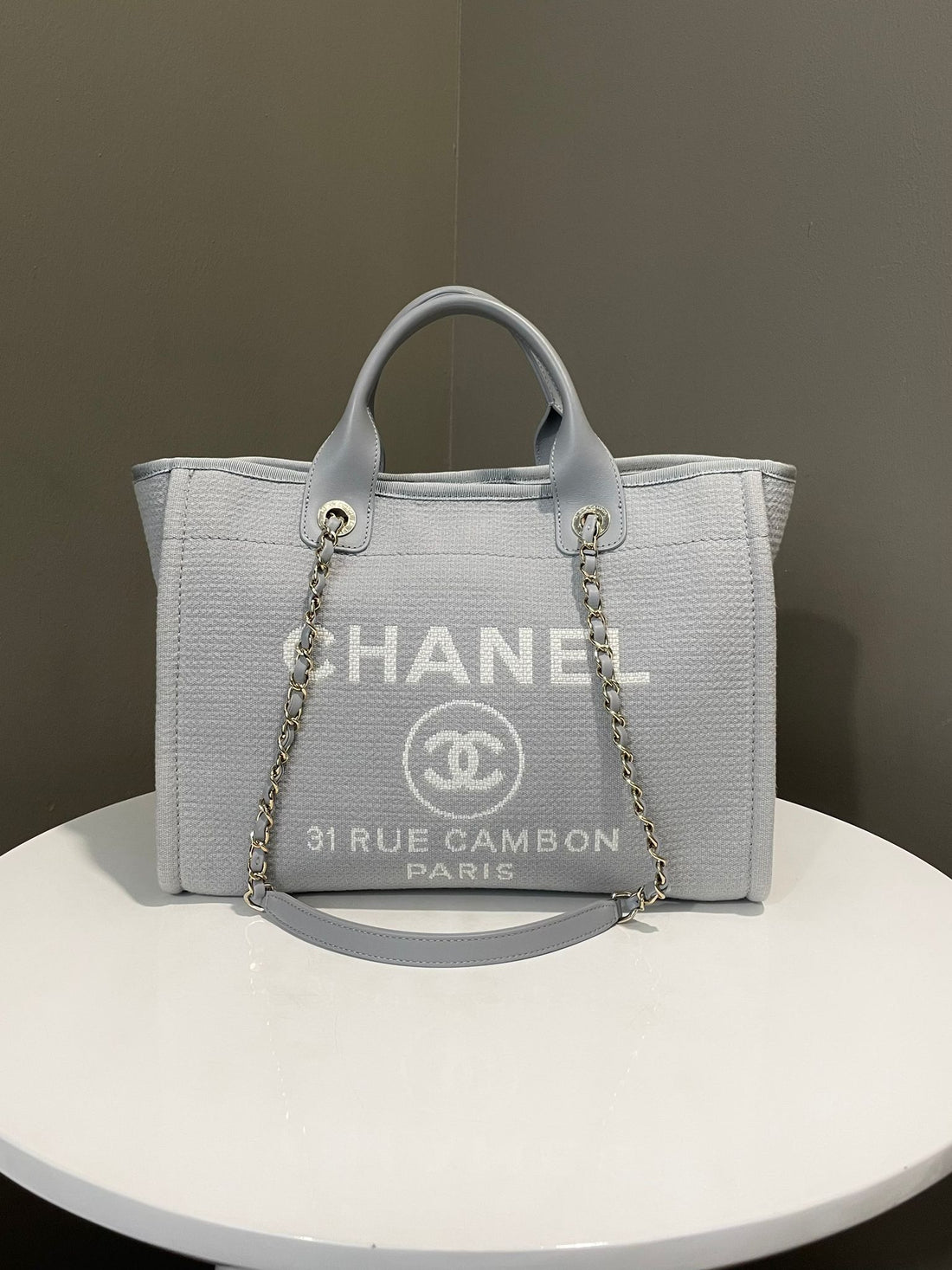 Chanel Deauville Tote Grey