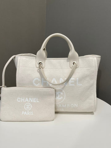 Chanel Deauville Tote Light Beige