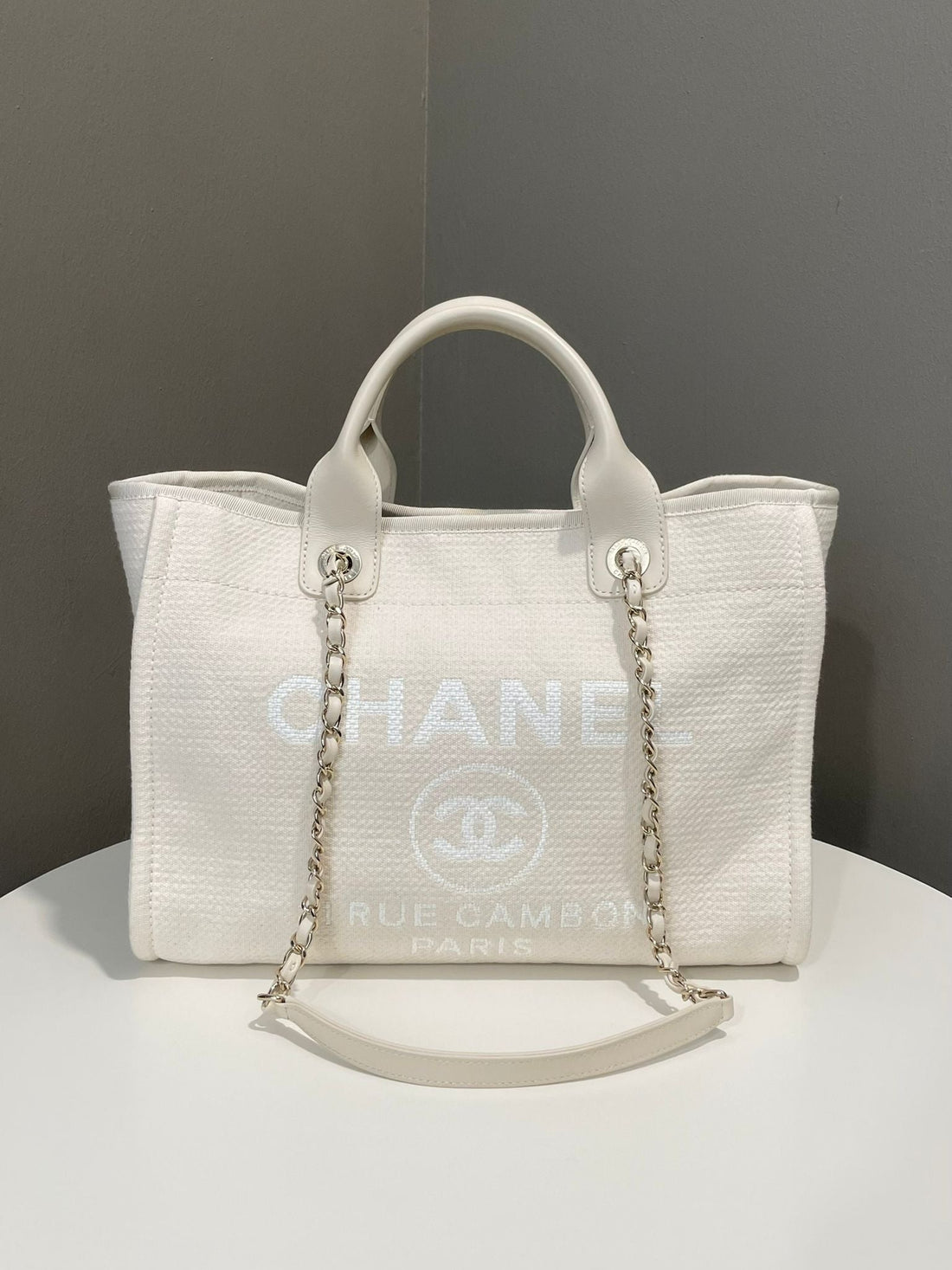 Chanel Deauville Tote Light Beige
