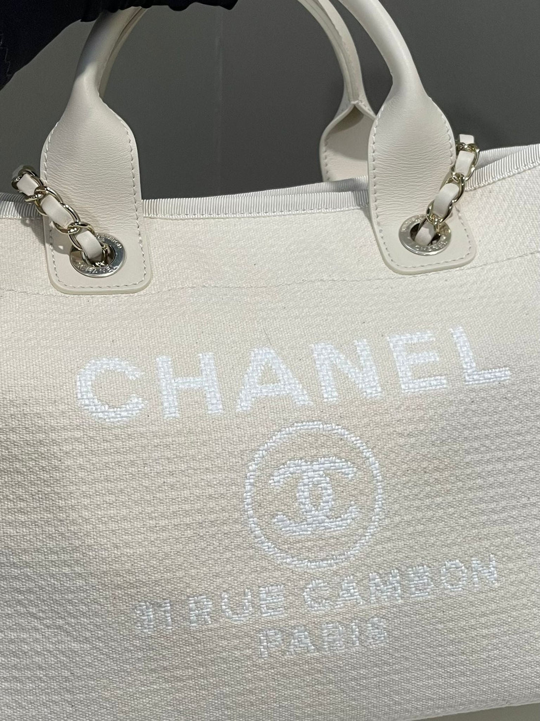 Chanel Deauville Tote Cream