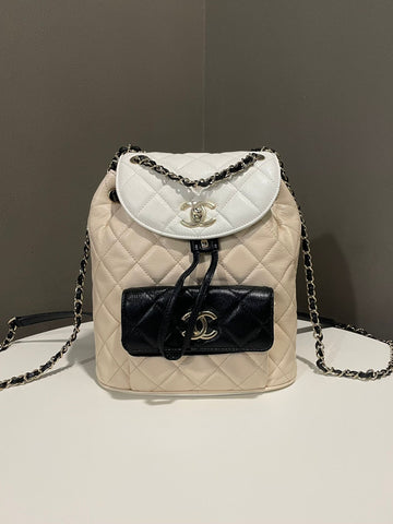 Chanel Duma Backpack Ivory/ Beige/ Black