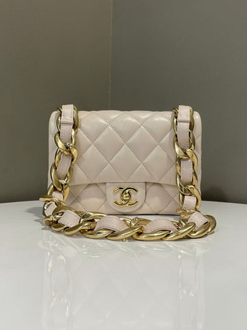 Chanel Funky Town Flap Bag Beige