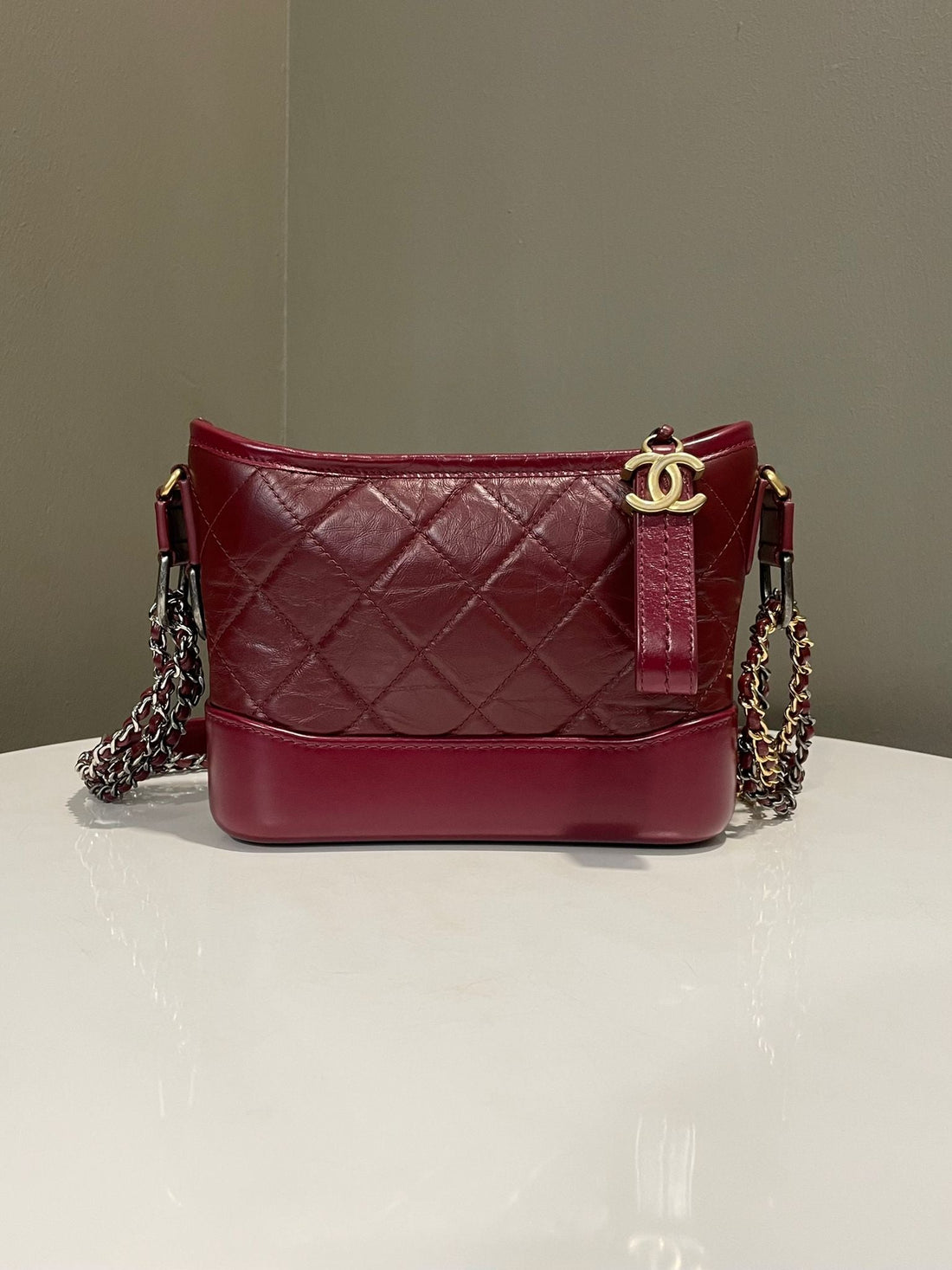 Chanel Gabrielle Hobo Bag Burgundy