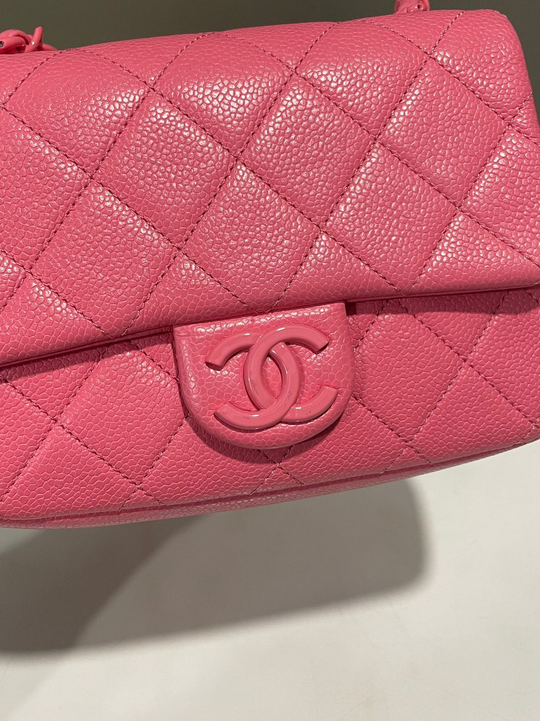 Chanel Incognito Square Flap Bag Mini Rose Pink Caviar