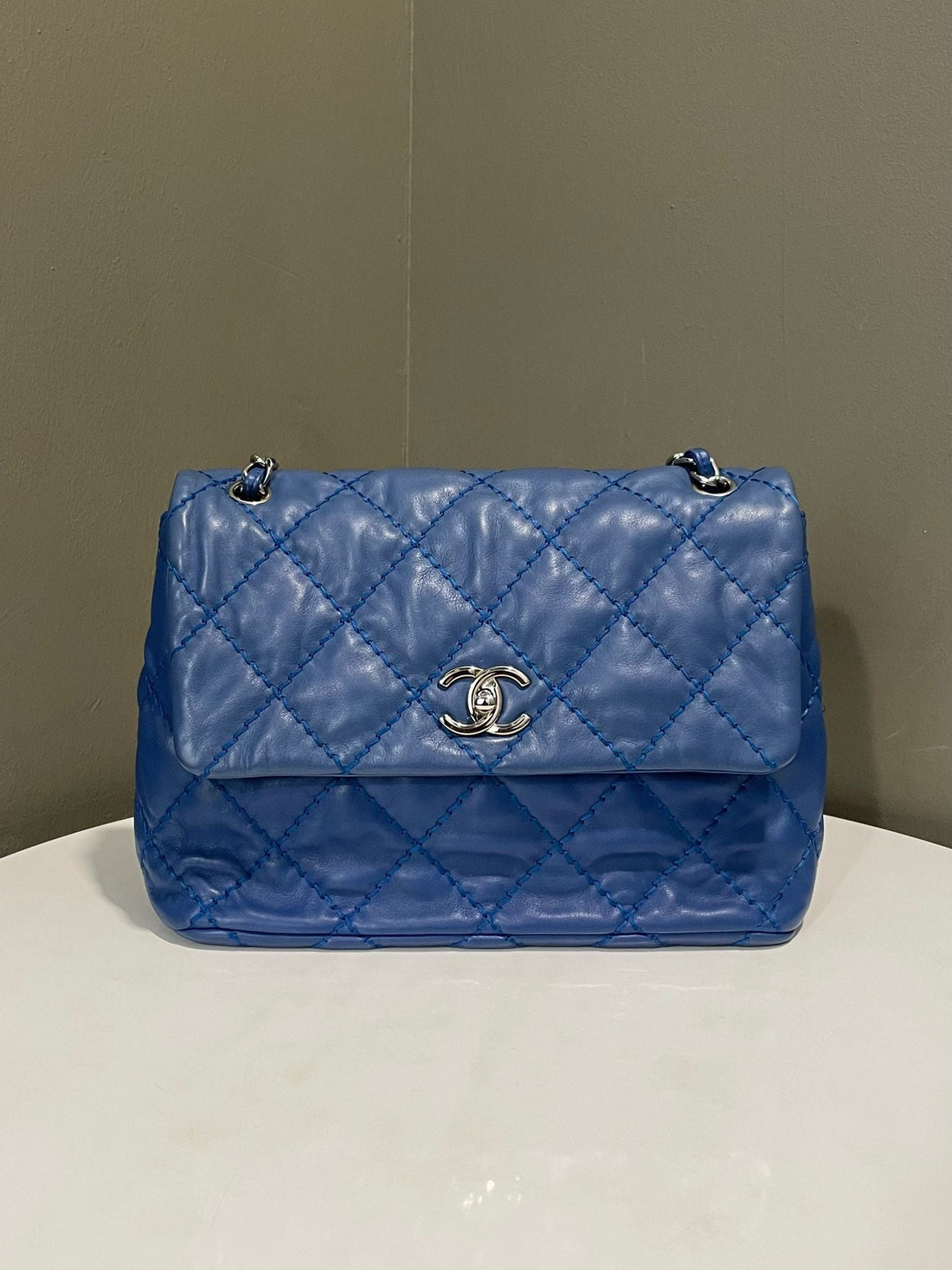 Chanel Love Me Tender Flap Bag Blue Calfskin