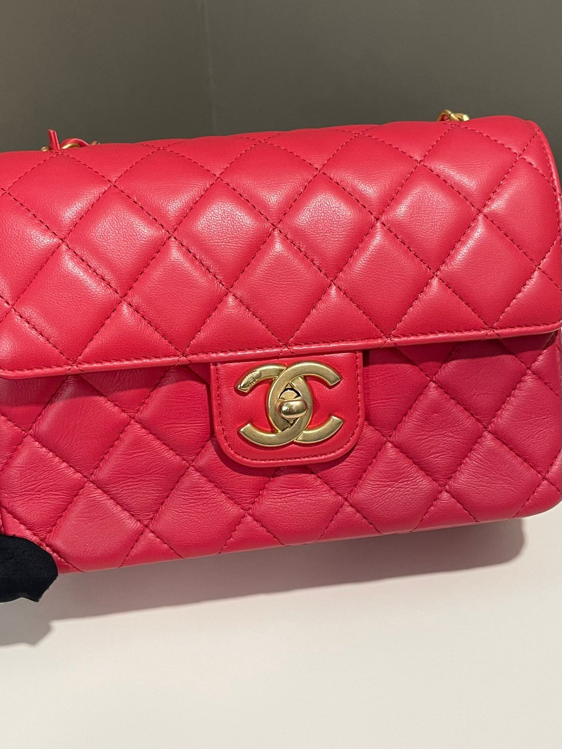 Chanel Lucky Charm Mini Square Bag Red